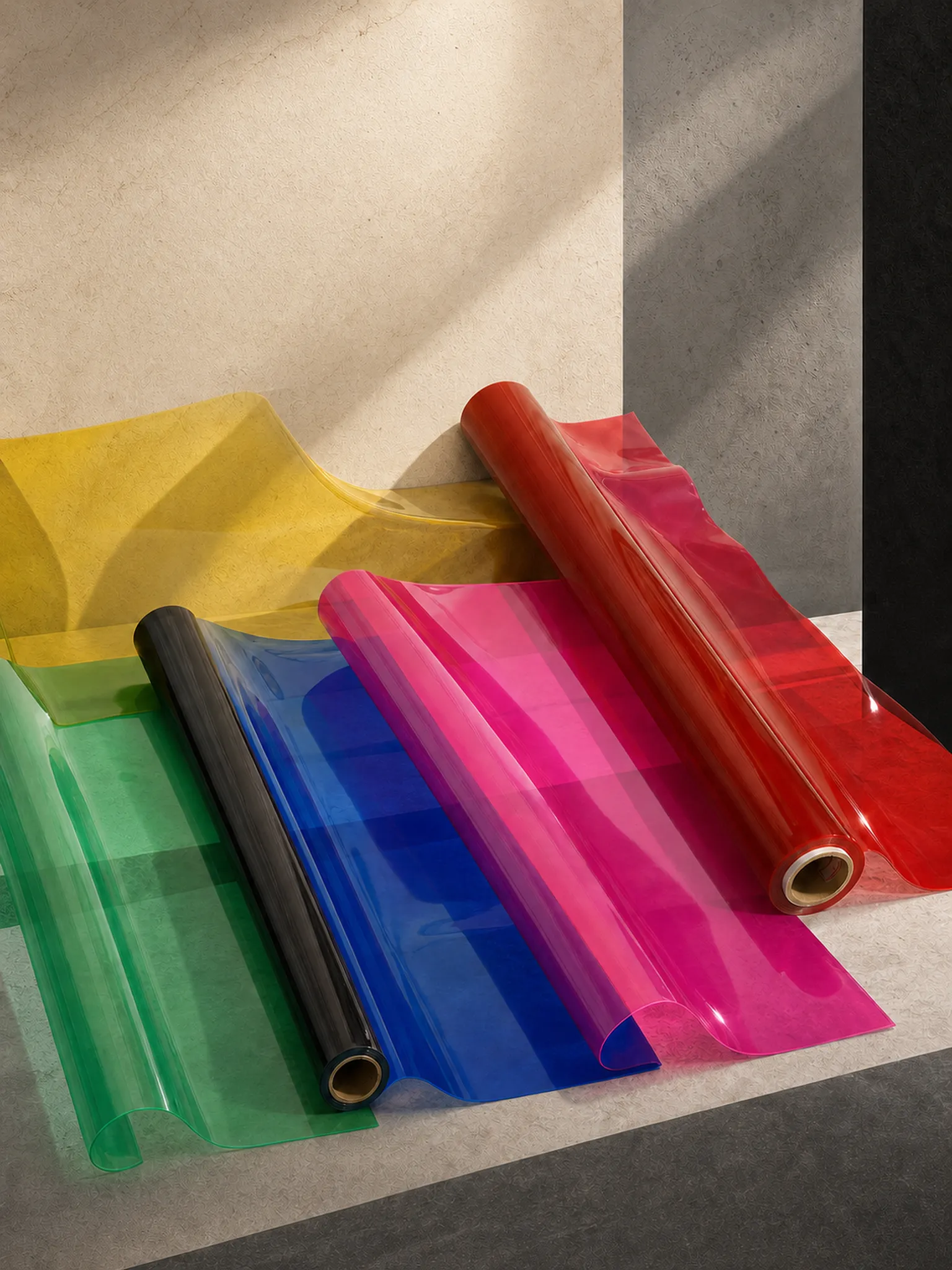 Colored Transparent PVC Film — Color you can still see through