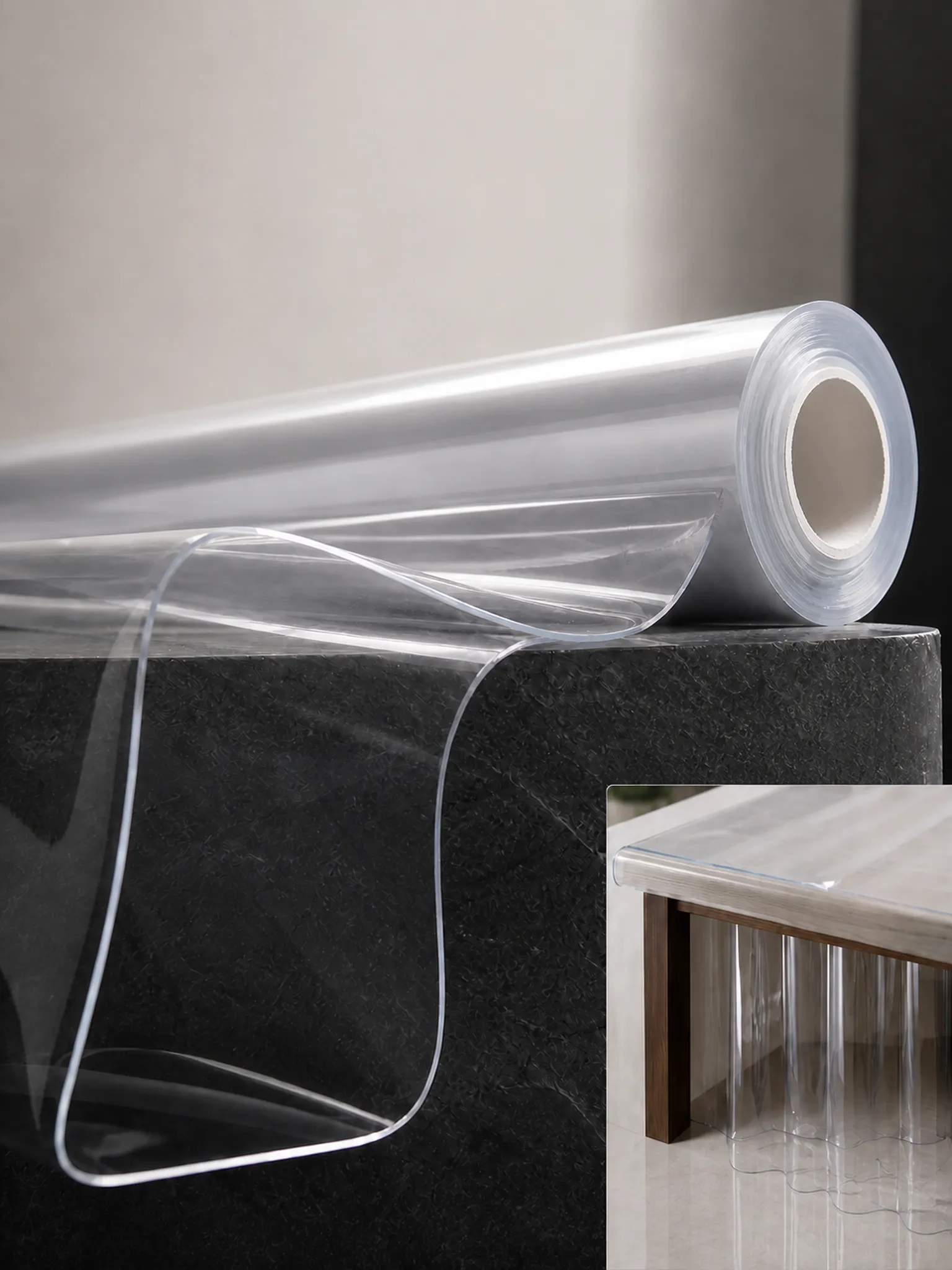 Clear PVC Soft Glass — Thick body, glass-clear