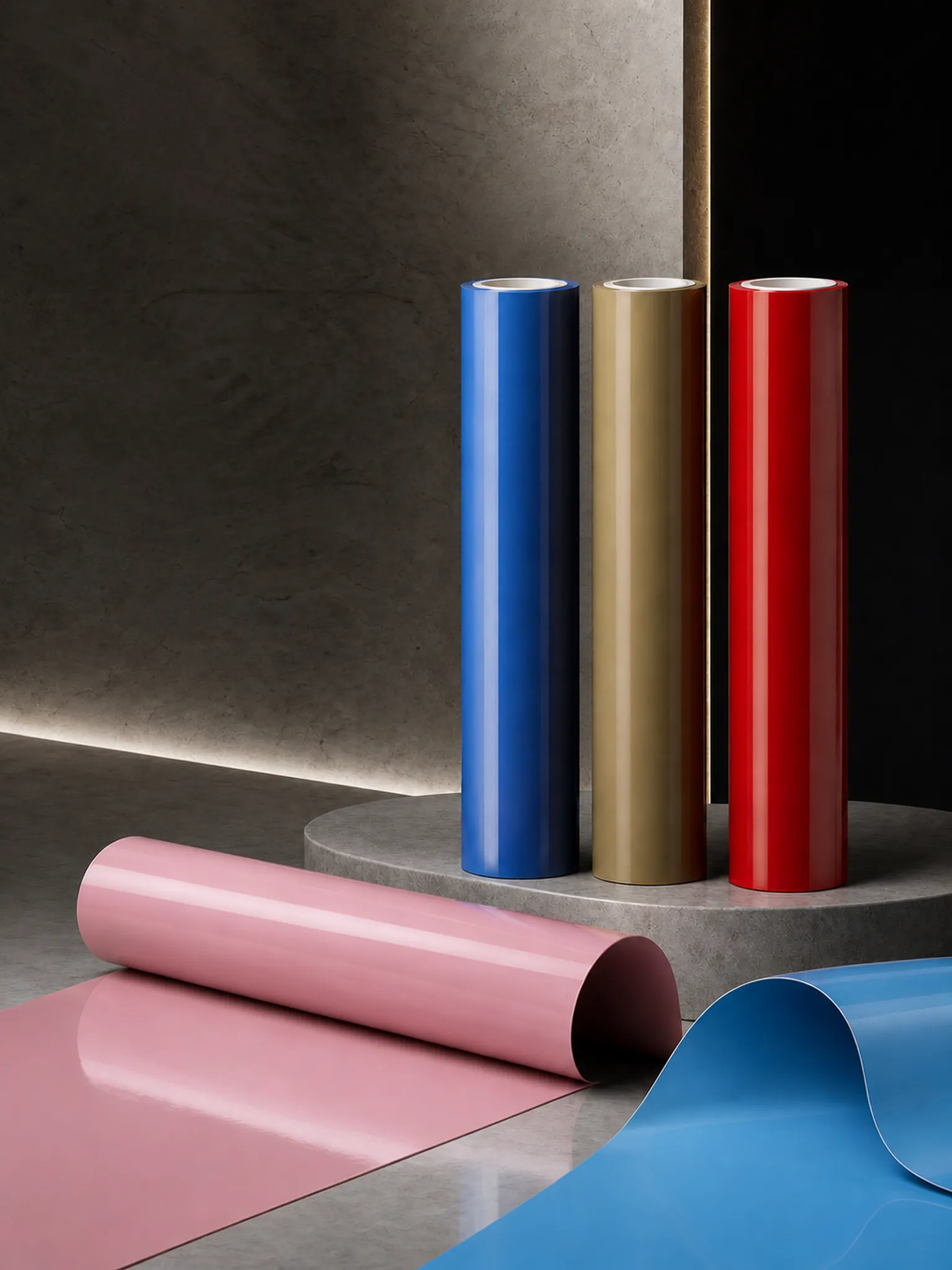 Opaque Solid-Color Glossy Film — Continuous, clean high-gloss face
