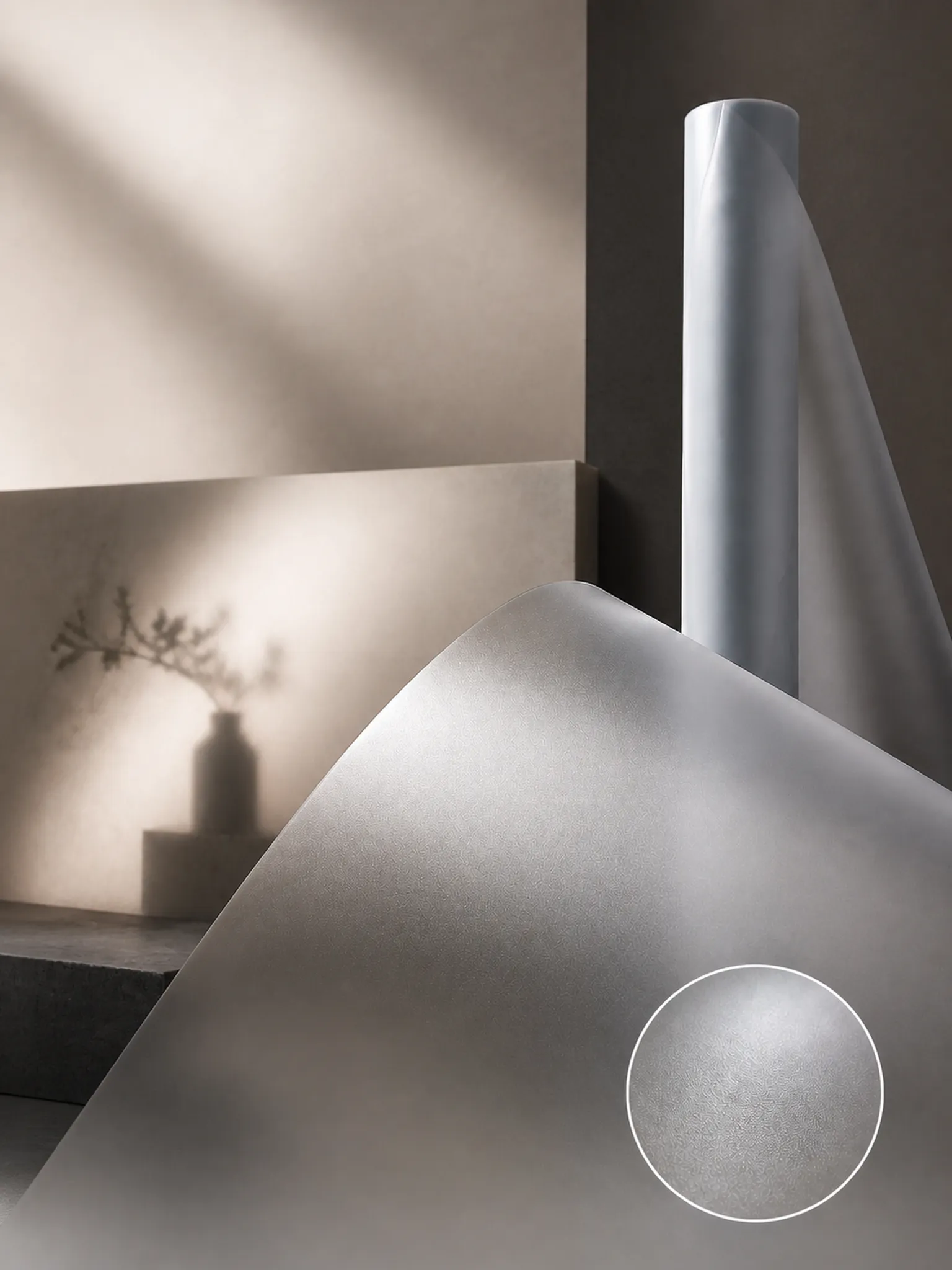 Translucent Frosted Embossed Film — Light yes, sightlines no