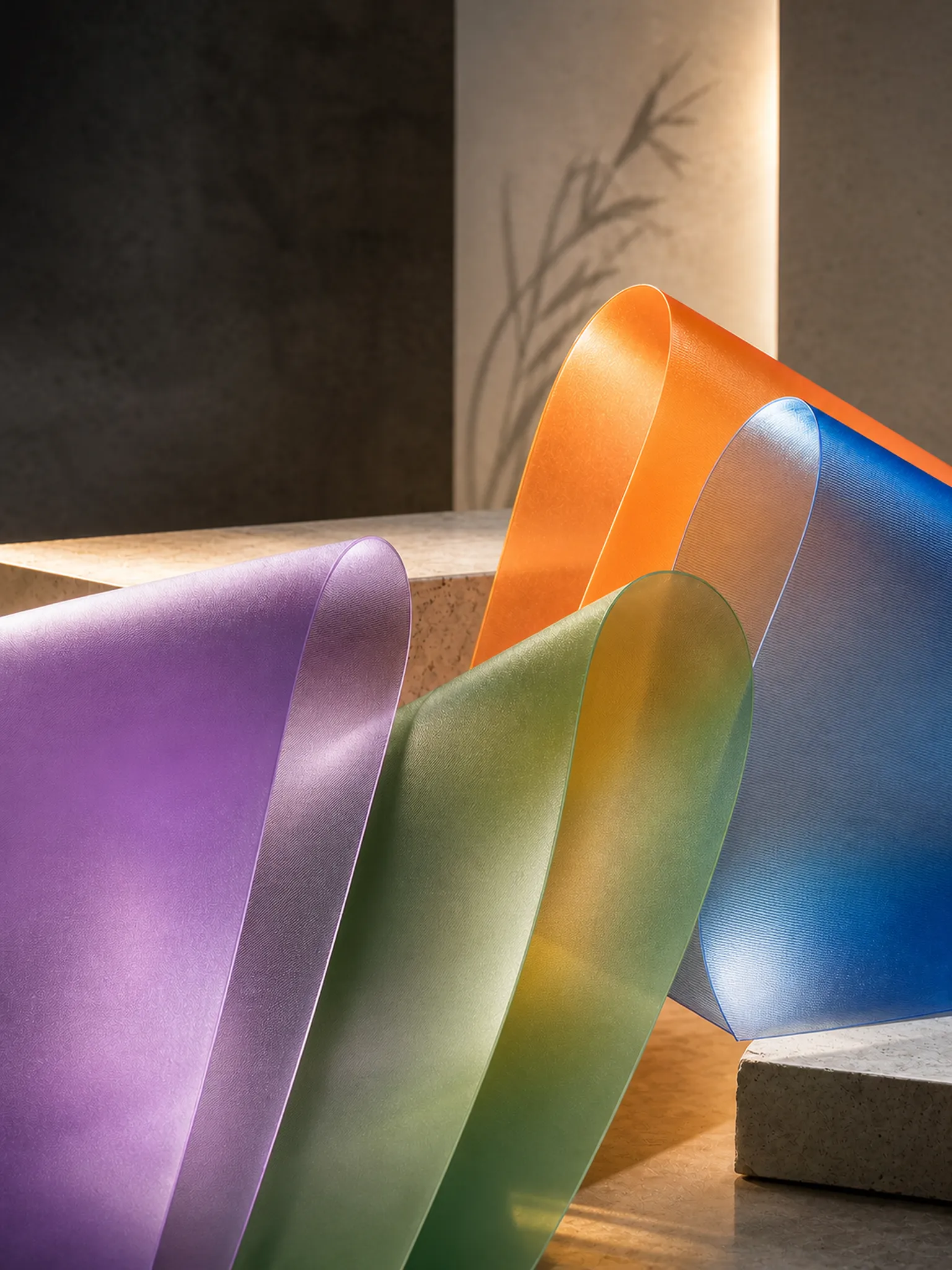 Colored Translucent Frosted Film — Fine, even frost across the sheet