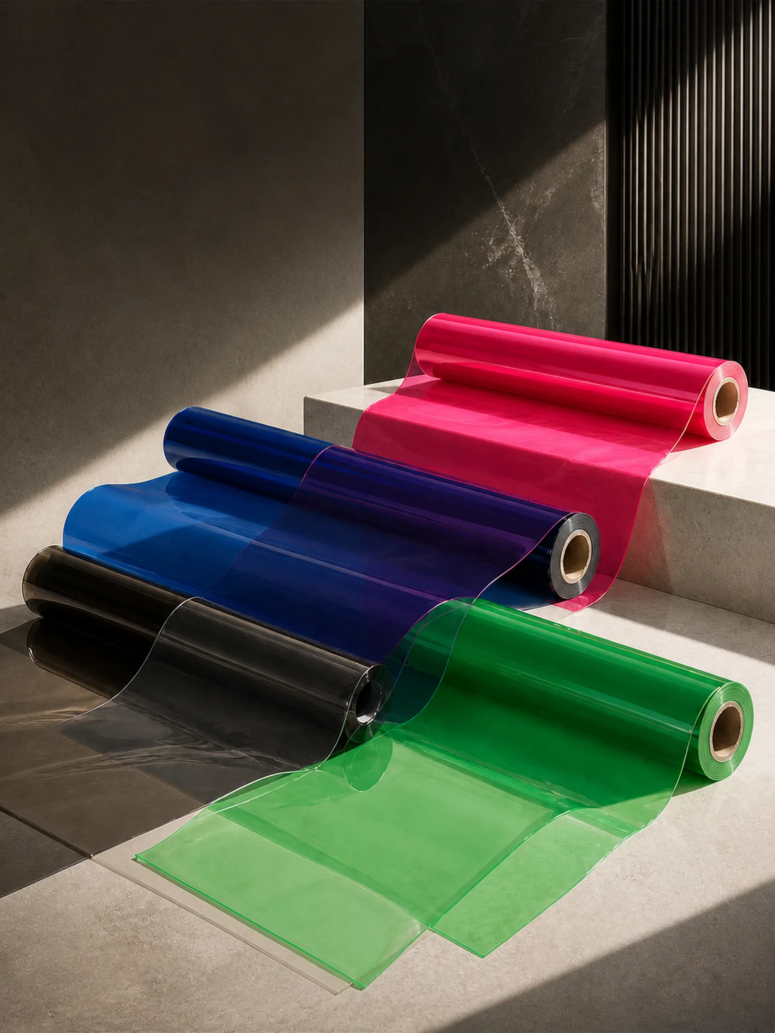 Colored Transparent PVC Film — A physical sealed sample is the deal standard