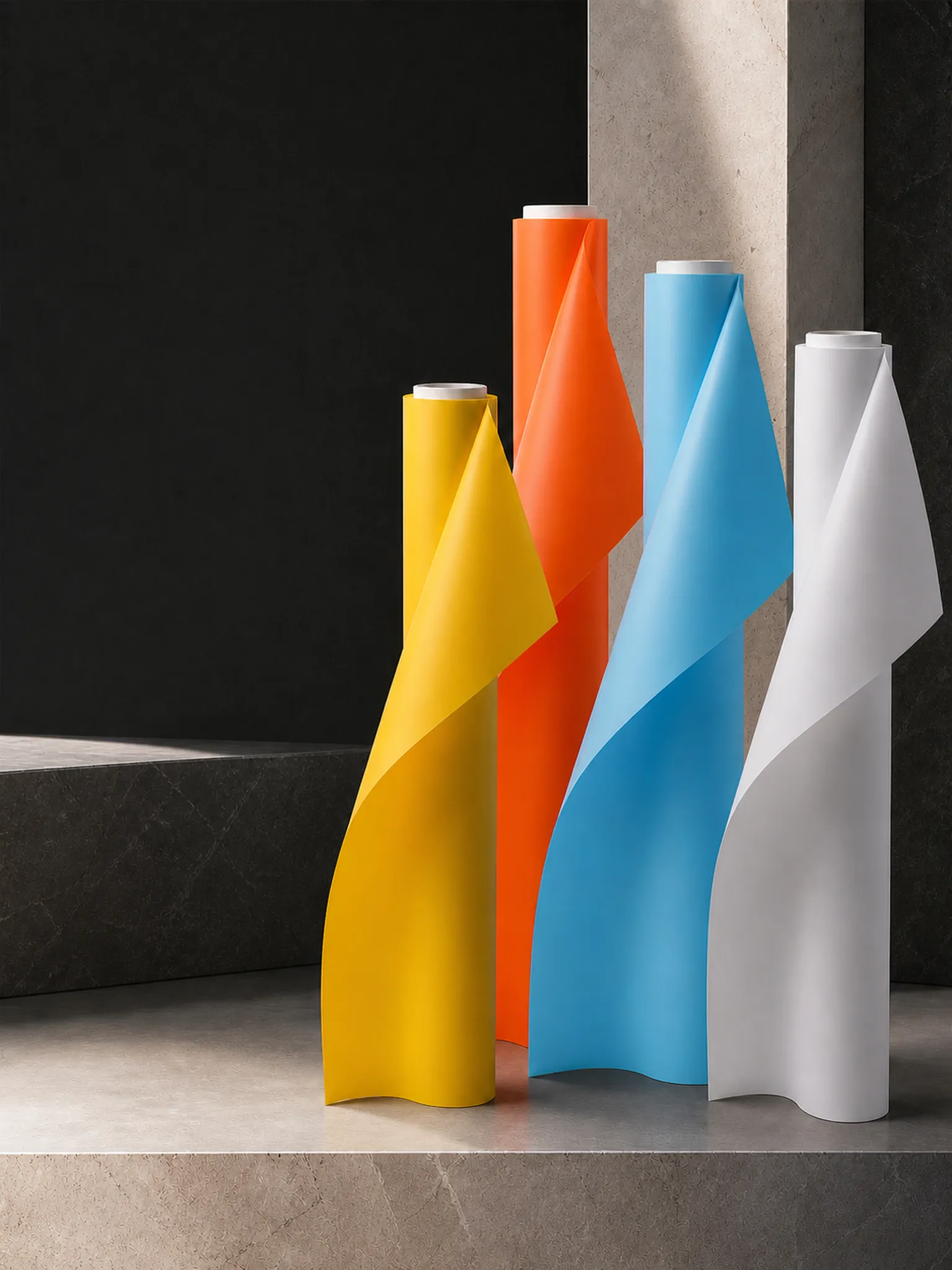 Opaque Solid-Color Matte Film — Fine low-reflection matte face