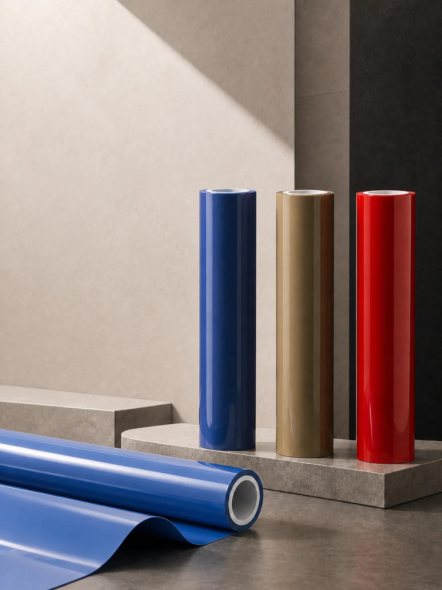 Opaque Solid-Color Glossy Film — Gloss compared at the agreed angle & face