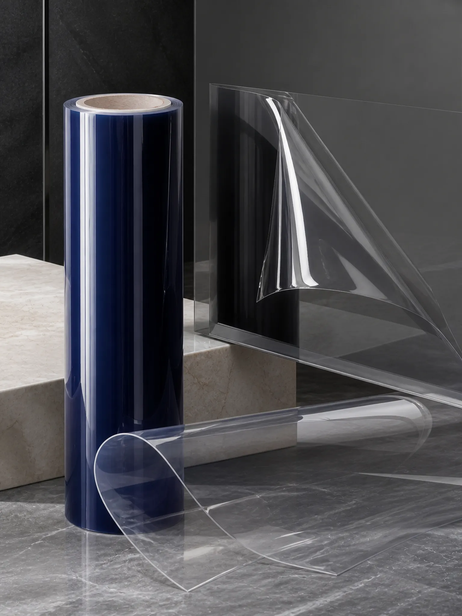 Static Cling PVC Film — Common gauges: 6C / 7C / 10C