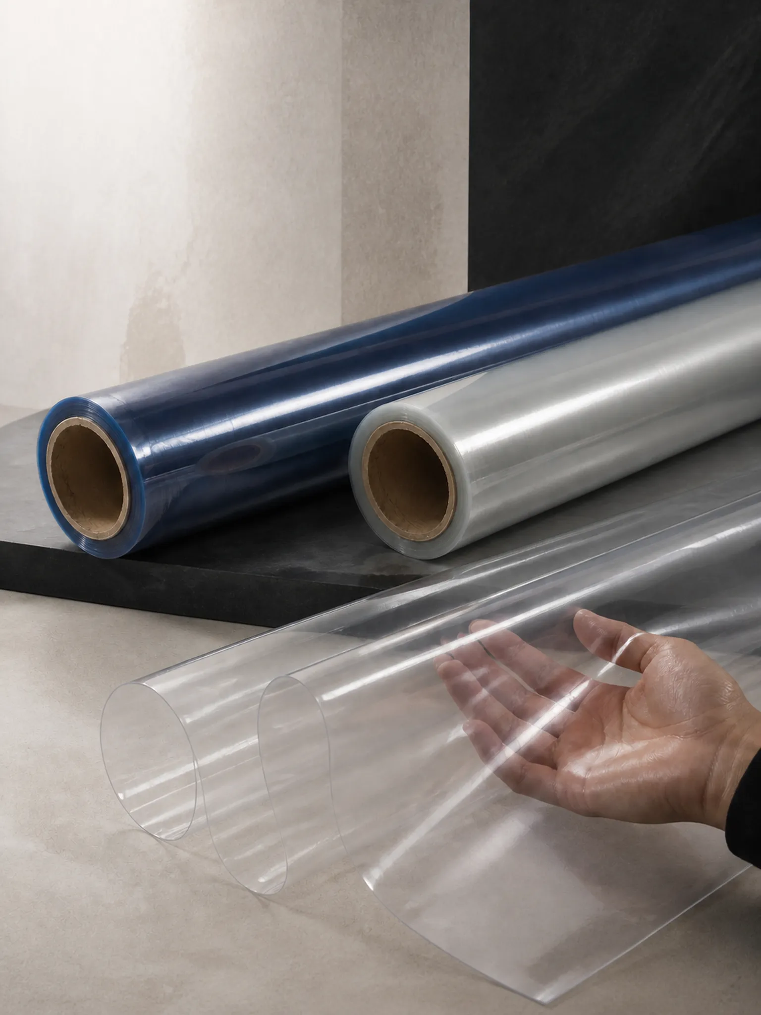 Standard Clear PVC Film — The workhorse grade for bags, covers & stationery