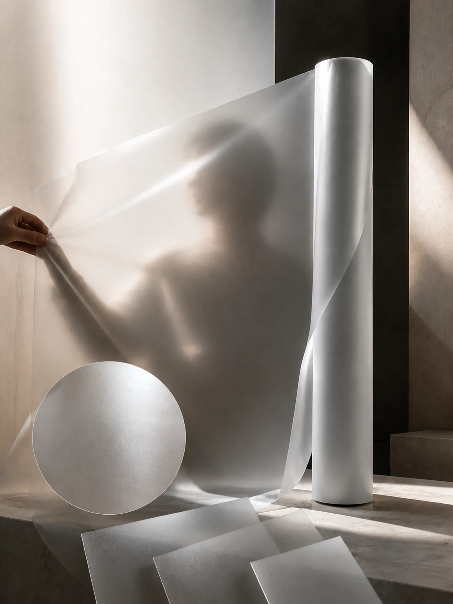Translucent Frosted Embossed Film — Deep texture changes wiping & laminating — flagged first