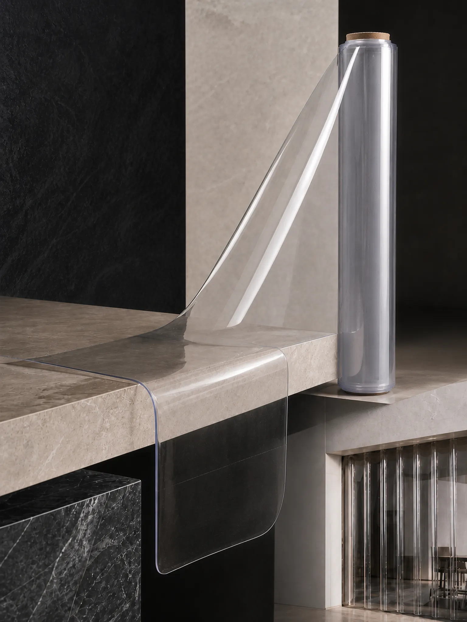 Clear PVC Soft Glass — Roll goods or cut-to-size, per order