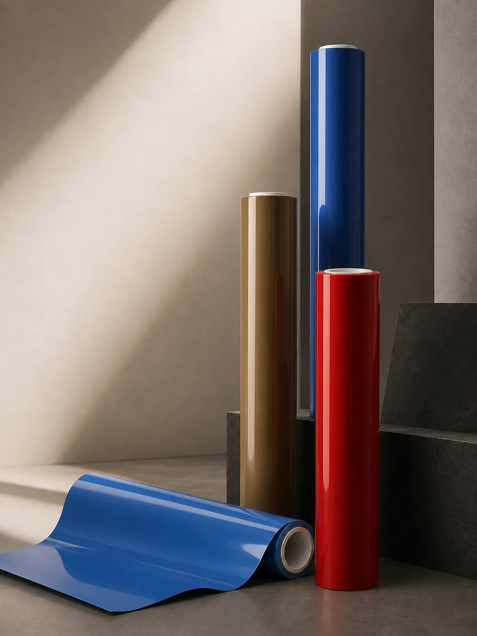 Opaque Solid-Color Glossy Film — Solid color, gloss face